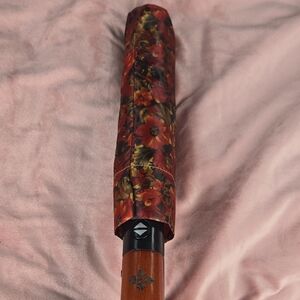 Patricia Nash Red Floral Folding Umbrella